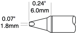 1.8 mm chisel cartridge for Metcal