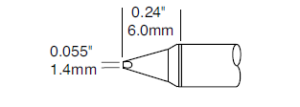 Chisel 1.4 mm tip for CV